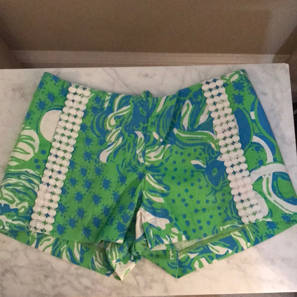 Blue and Green Lily Pulitzer shorts